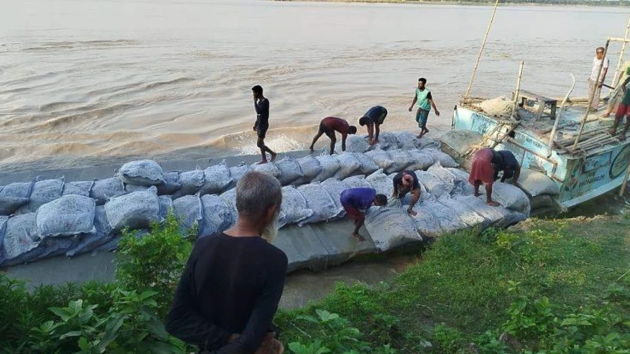 মধুমতির তীব্র ভাঙ্গনের মুখে  চাচই ও ধানাইড সড়ক