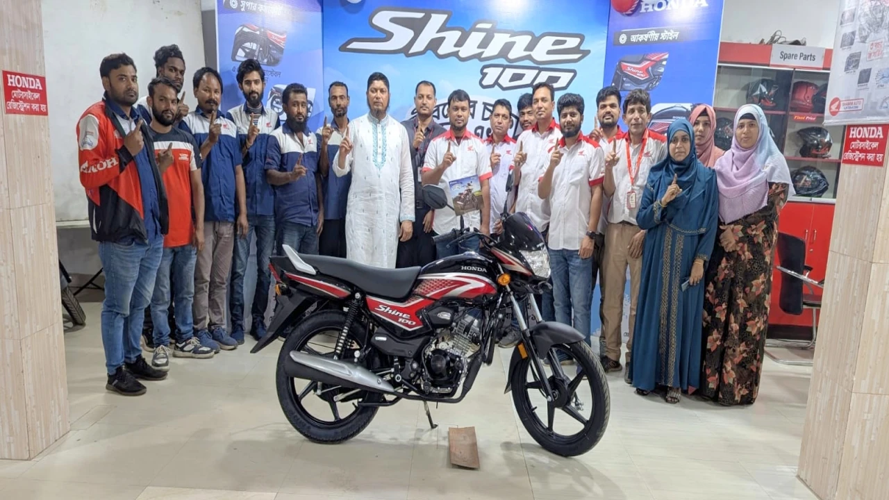 ঠাকুরগাঁওয়ে উন্মোচিত নতুন ফিচারে হোন্ডা শাইন ১০০ —কমিউটার মোটরসাইকেল