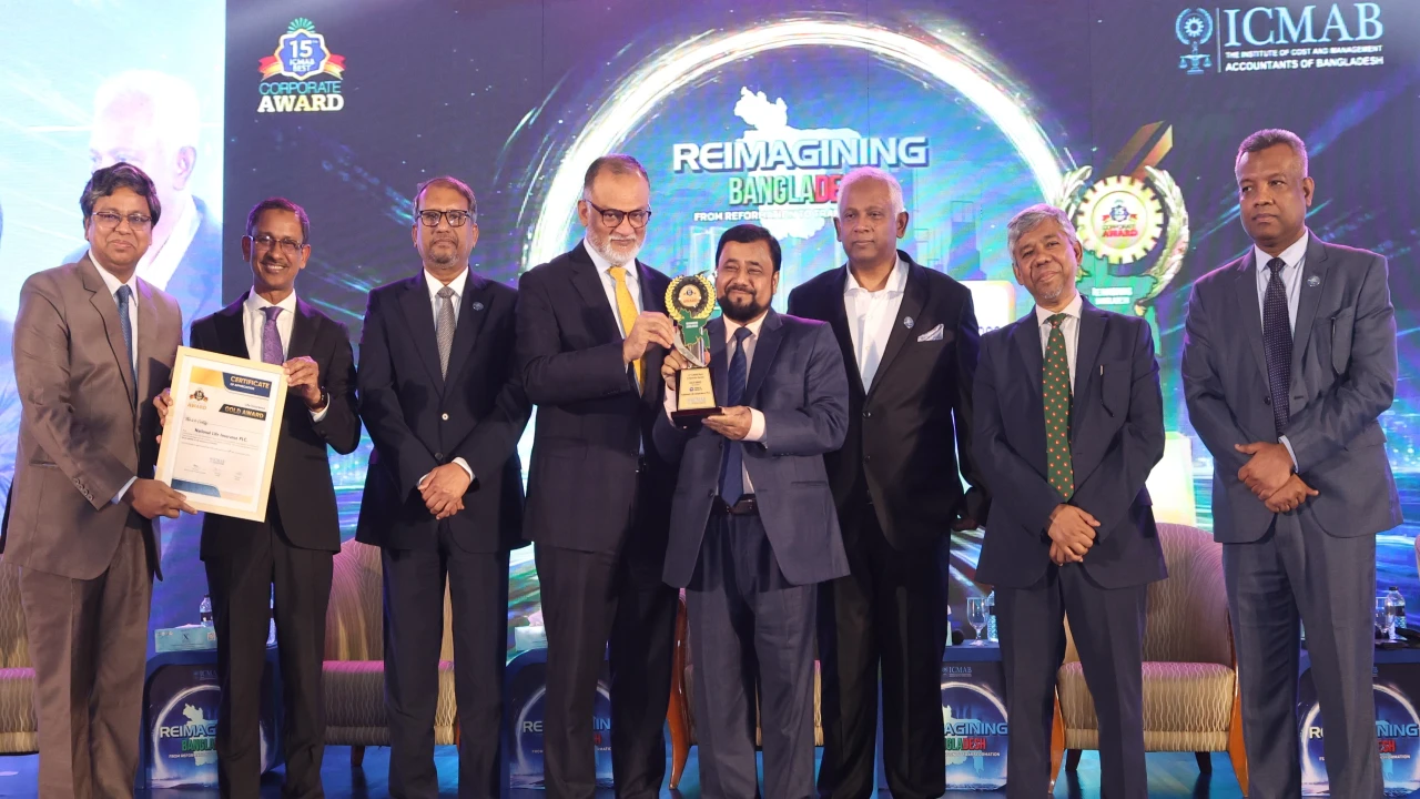 ন্যাশনাল লাইফের ১৫তম আইসিএমএবি বেস্ট কর্পোরেট অ্যাওয়ার্ড গোল্ড অর্জন