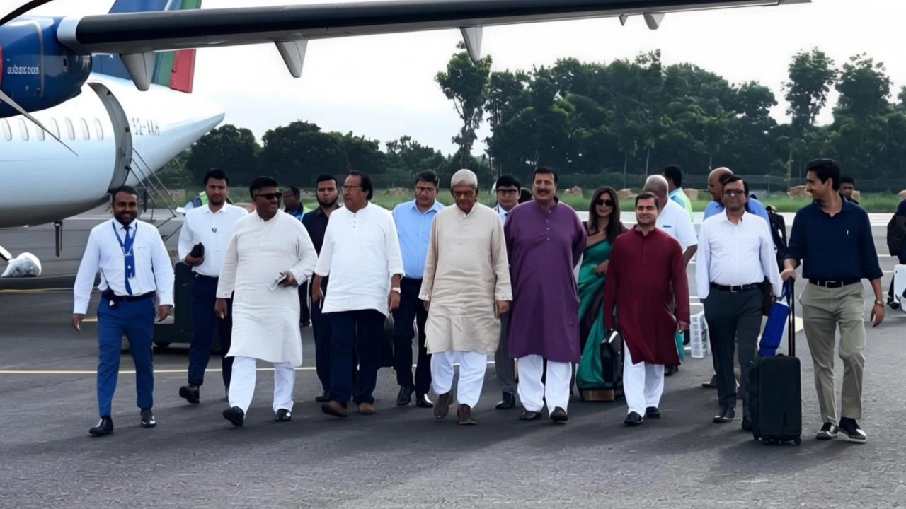 রাষ্ট্রীয় সফরে রাজশাহীতে আসা দুই মন্ত্রীকে উষ্ণ অভ্যর্থনা