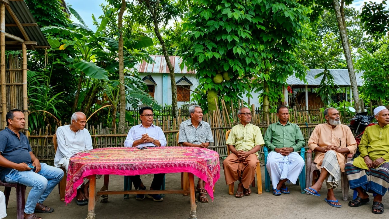 শিয়ালখাওয়া  মন্দির ও শ্মশান কমিটির সঙ্গে  মতবিনিময় সভা
