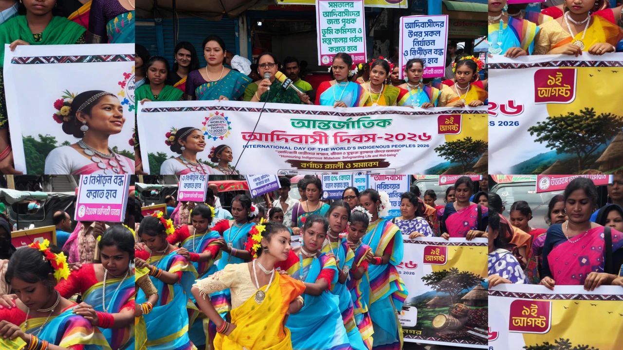 রাজশাহীতে আন্তর্জাতিক আদিবাসী দিবস উদযাপিতঃ সাংবিধানিক স্বীকৃতি ও পৃথক ভূমি কমিশন গঠনের দাবি